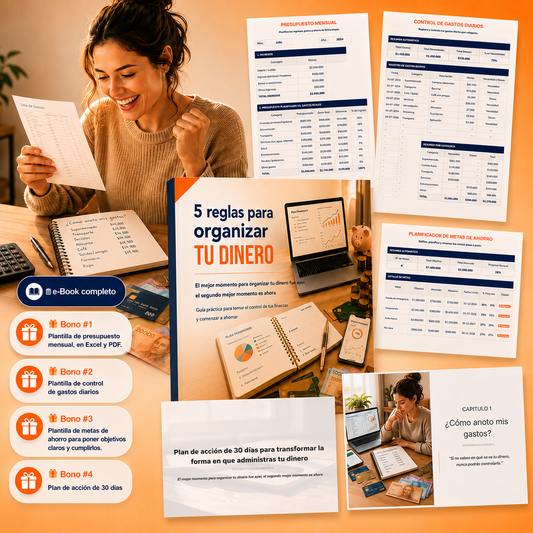 ¡CAMBIA TU VIDA PASO A PASO! : 5 REGLAS PARA ORGANIZAR TU DINERO + 3  REGALOS 🎁